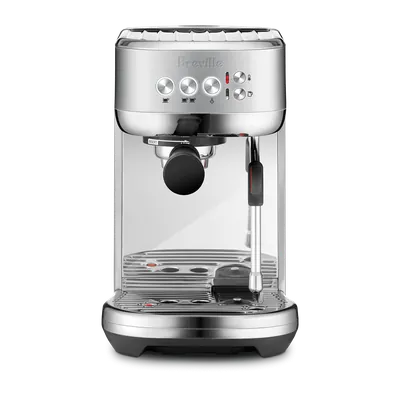 Breville Bambino Plus espresso machine in brushed stainless steel