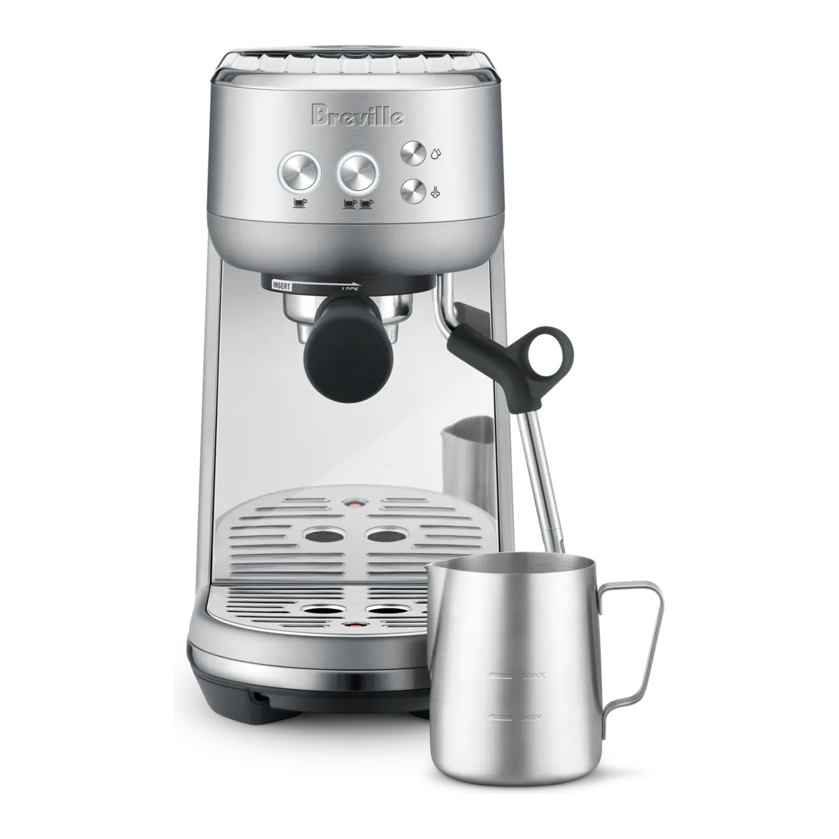 Breville Bambino espresso machine in brushed stainless steel