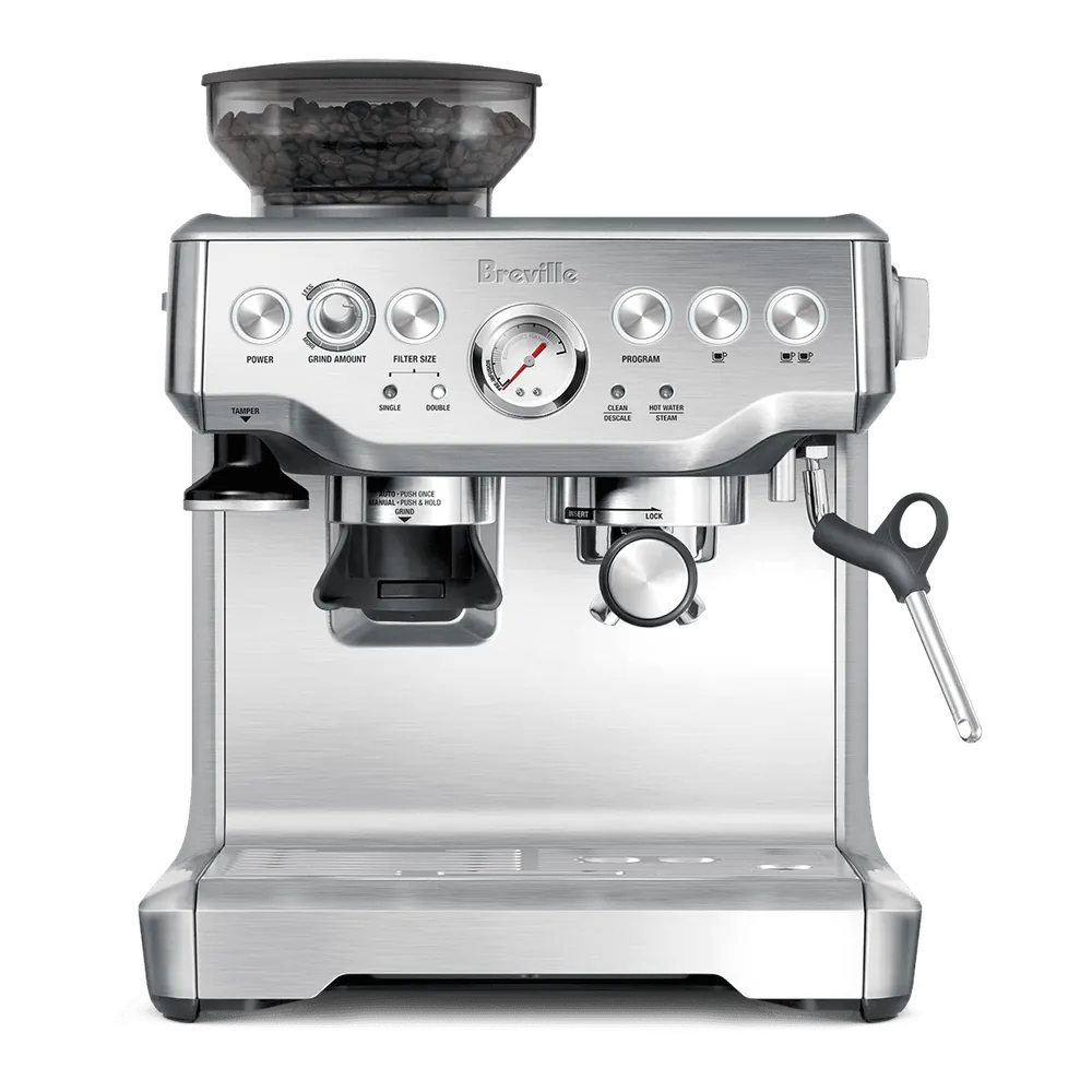 Breville Barista Express espresso machine in brushed stainless steel