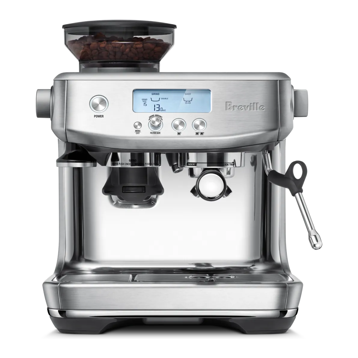 Breville Barista Pro espresso machine in brushed stainless steel