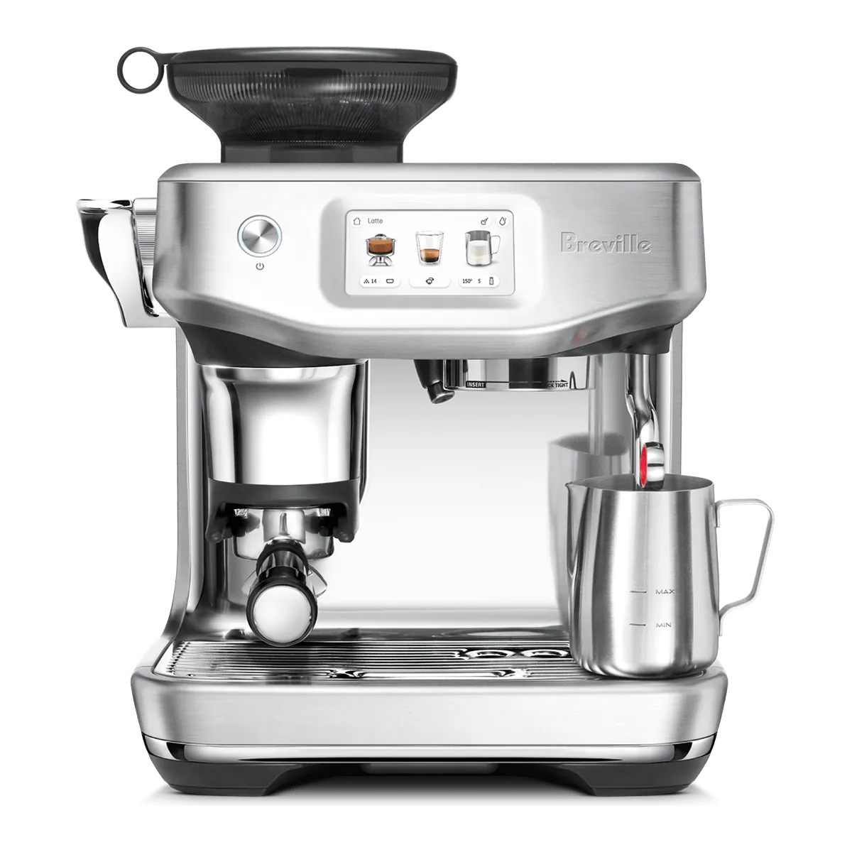 Breville Barista Touch Impress espresso machine in brushed stainless steel