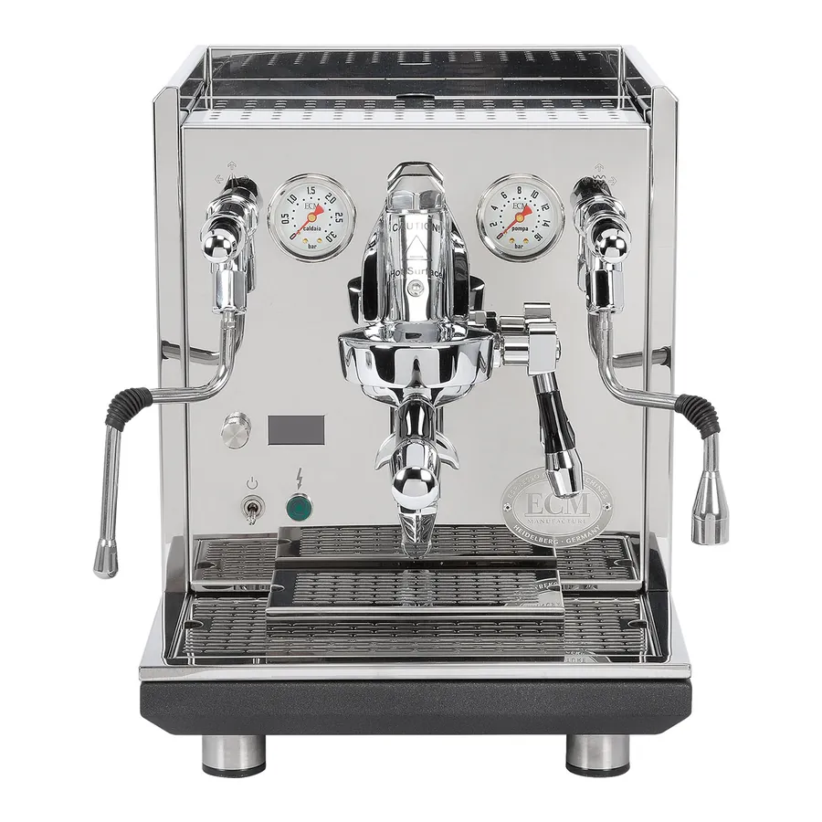ECM Synchronika II espresso machine in stainless steel