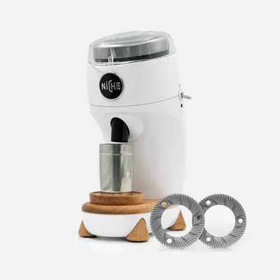 Niche Duo coffee grinder in white