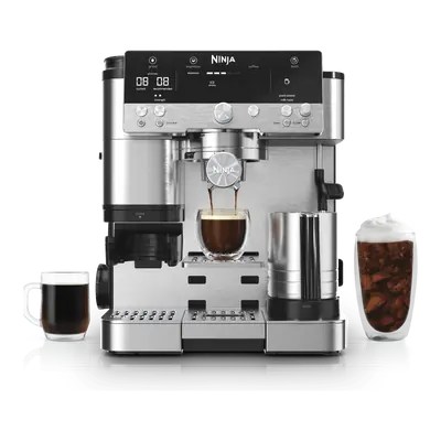 Ninja Luxe Café Premier espresso machine in stainless steel