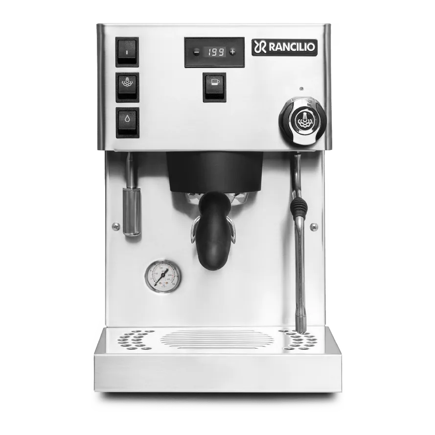 Rancilio Silvia Pro X espresso machine in stainless steel